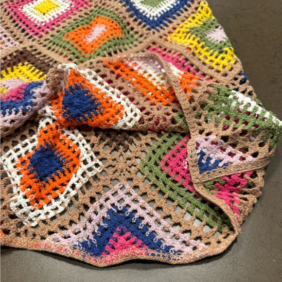 NWOT Colorful Crochet Swim Coverup Sz: S - Picture 3 of 7